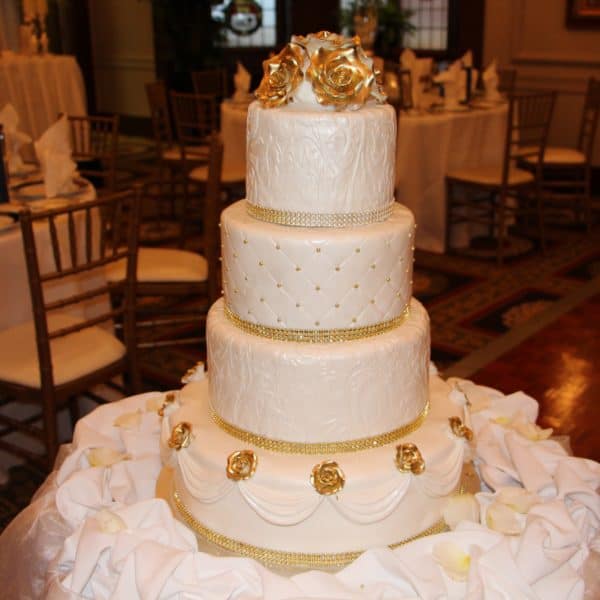 Wedding Cake - Gold Rose