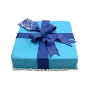 Blue Giftbox Cake