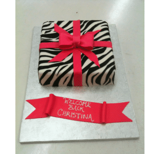 Zebra Square Cake