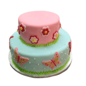 Baptism Cake with Butterfly 455