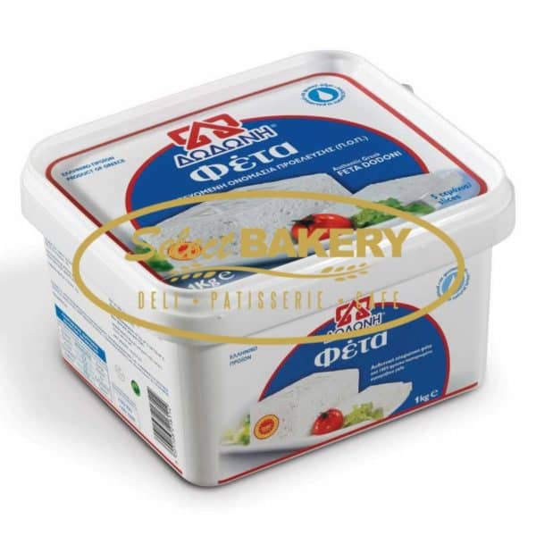 Dodoni Feta 1 kg  Select Bakery - Toronto, ON - 405 Donlands Ave M4J 3S2 Tasty, nutritious, nourishing with its white color Feta DODONI is renowned for its high and consistent quality that has conquered Greek and foreign consumers and has received many awards from national and international bodies.