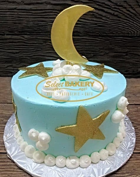 Moon and Stars Cake Baby Birthday