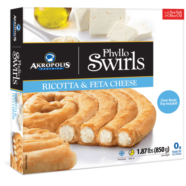 Akropolis Phyllo Swirls – Ricotta & Feta Cheese 850g