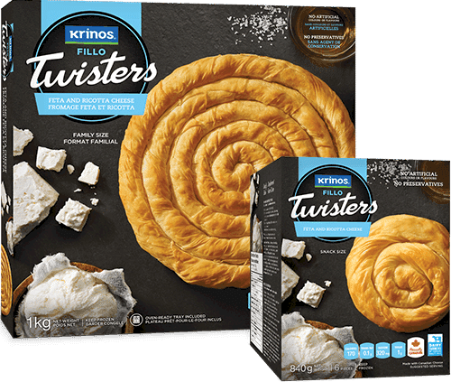 Krinos Fillo Twisters Ricotta and Feta Cheese 840g (6 pcs.)
