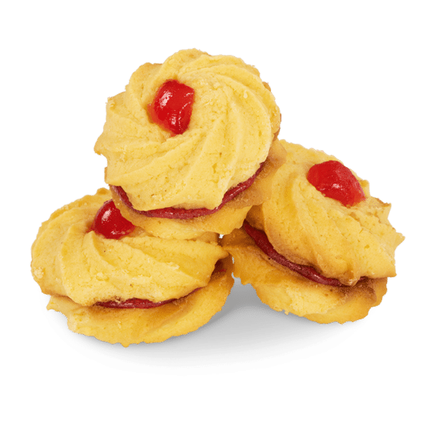 Cherry Butter Cookie with Raspberry Jam – 500 g – approx. 15 pcs.